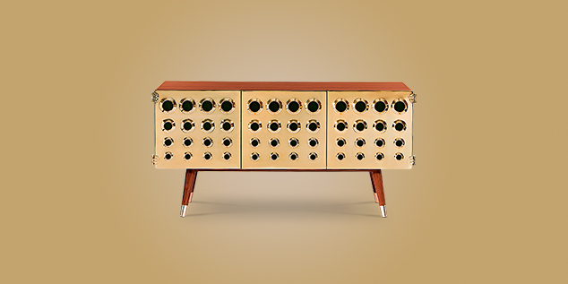 monocles, sideboard, sideboard buffet, casegoods, dining room sideboard, unique design, unique piece, unique furniture, living room furniture, unique, Essential Home